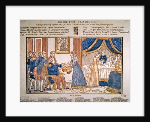 The birth of Henri Charles Ferdinand Marie Dieudonne de France, Duc de Bordeaux, Comte de Chambord on 29 September, 1820 by French School