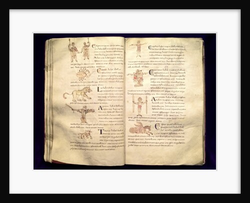 Ms 422 Fol.27v & 28r Path of the moon across the constellations by French School