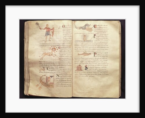 Ms 422 Fol.29 & 30 Path of the moon across the constellations by French School