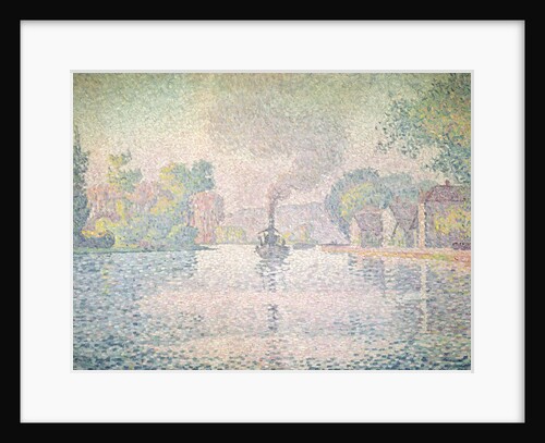 The Seine at Sannois, the tugboat 'l'Hirondelle', 1901 by Paul Signac