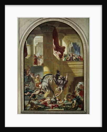 The Expulsion of Heliodorus from the Temple, c.1857 by Ferdinand Victor Eugene Delacroix