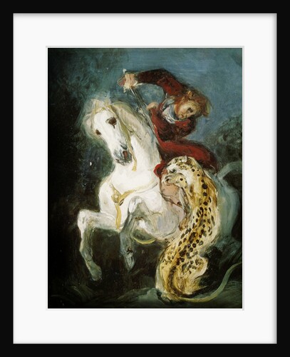 Jaguar Attacking a Horseman, c.1855 by Ferdinand Victor Eugene Delacroix