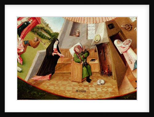 Sloth, detail from the Table of the Seven Deadly Sins and the Four Last Things, c.1480 by Hieronymus Bosch