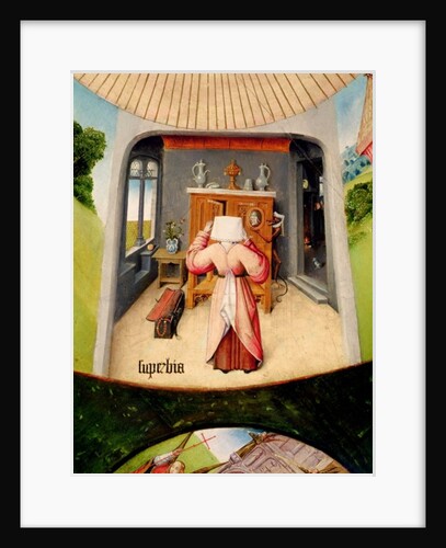 Pride, detail from the Table of the Seven Deadly Sins and the Four Last Things, c.1480 by Hieronymus Bosch