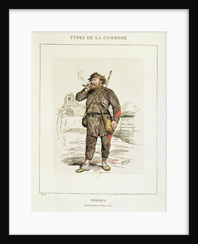 Characters of the Paris Commune - a Federe from Menilmontant-Charonne, 1871 by Charles Albert d'Arnoux Bertall