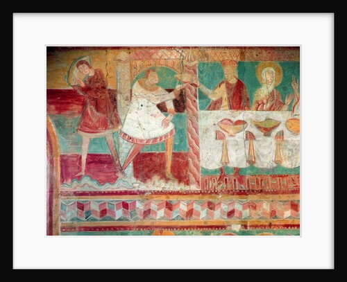 Servants bringing a jar of wine and offering a cup to a guest at the Marriage at Cana by French School