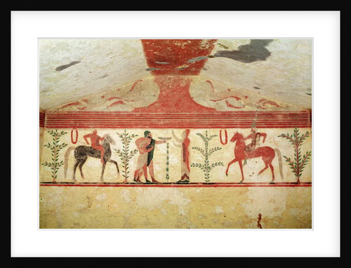 View of the back wall, Tomb of the Baron, c.500 BC by Etruscan