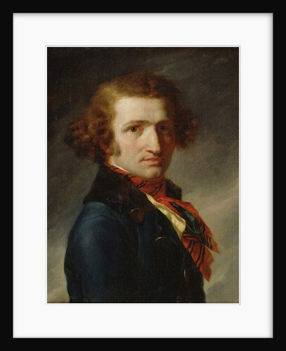 Portrait of a man in blue clothes by Anne Louis Girodet de Roucy-Trioson