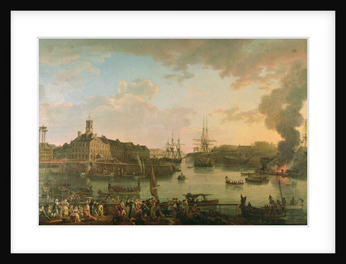 View of the port of Brest from the covered docks in 1795, 1795 by Jean-Francois Hue
