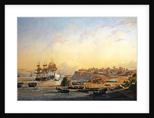 The taking of the batteries at Punto Obligado on 20 November 1845 by Francois Barry