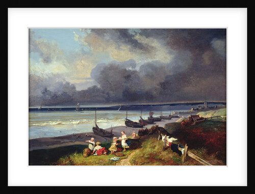 View of Dieppe by Louis Eugene Gabriel Isabey