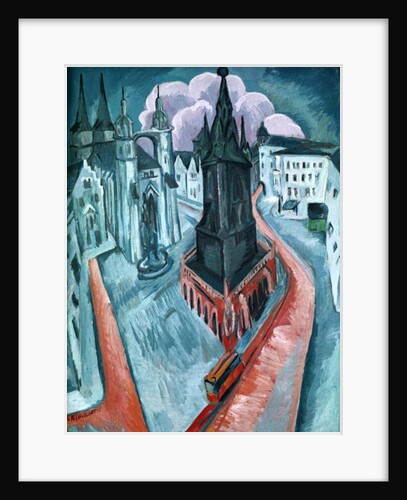 The Red Tower in Halle, 1915 by Ernst Ludwig Kirchner