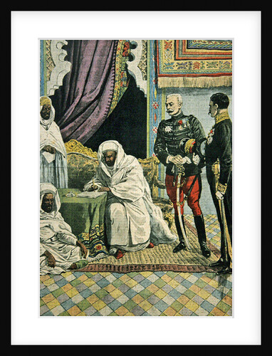 Abdication of Moulay-Hafid, Sultan of Morocco, cover illustration of 'Le Petit Journal', 25 August, 1912 by French School
