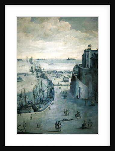 View of the port of Dunkirk and the castle of the Dame de Cassel by French School