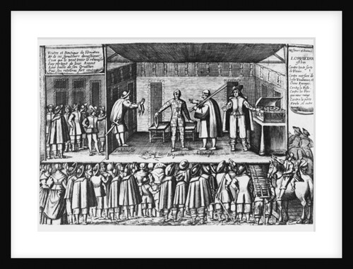 Farce on orvietan sellers at the Saint-Germain fair in Paris, c.1620-30 by French School