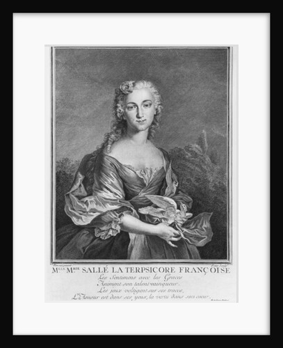 Mademoiselle Marie Salle as the French Terpsichore by Jean Cesar Fenouil