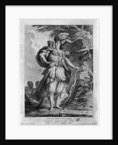 The actor Lekain as Genghis Khan, in 'L'Orphelin de La Chine' by Voltaire 1765 by M.F.A. Castelle