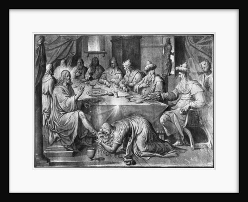 Life of Christ, the Meal at the House of Simon the Pharisee, preparatory study of tapestry cartoon for the Church Saint-Merri in Paris, c.1585-90 by Henri Lerambert