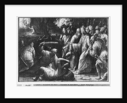 Life of Christ, the Arrest of Christ, preparatory study of tapestry cartoon for the Church Saint-Merri in Paris, c.1585-90 by Henri Lerambert