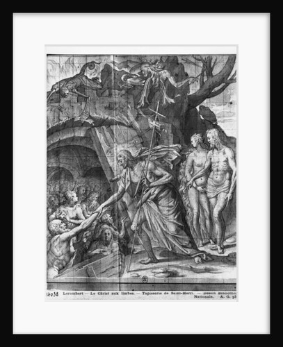 Life of Christ, Christ's Descent into Limbo, preparatory study of tapestry cartoon for the Church Saint-Merri in Paris, c.1585-90 by Henri Lerambert