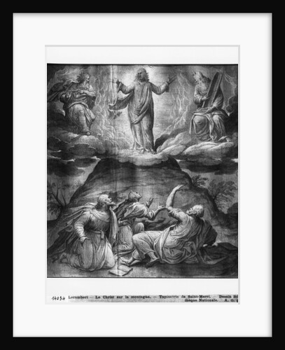 Life of Christ, Transfiguration of Christ on Mount Tabor, preparatory study of tapestry cartoon for the Church Saint-Merri in Paris, c.1585-90 by Henri Lerambert