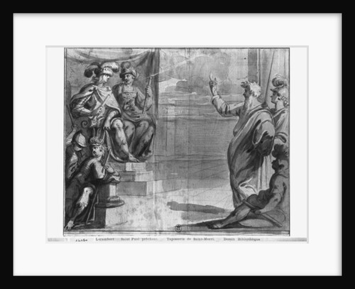 Life of Christ, St. Paul preaching, preparatory study of tapestry cartoon for the Church Saint-Merri in Paris, c.1585-90 by Henri Lerambert