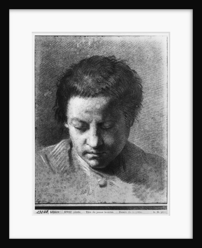 Head of a young man looking down by Nicolas-Bernard Lepicie