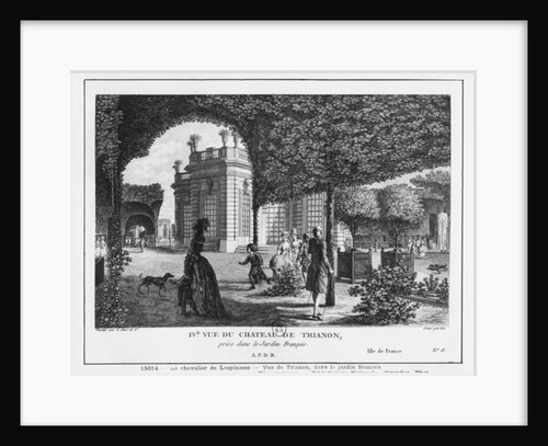 Fourth view of Trianon, taken in the French garden, engraved by Francois Denis Nee by Louis-Nicolas de Lespinasse