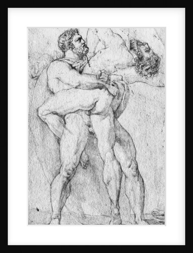 Hercules strangling Antaeus by Louis Charles Auguste Couder