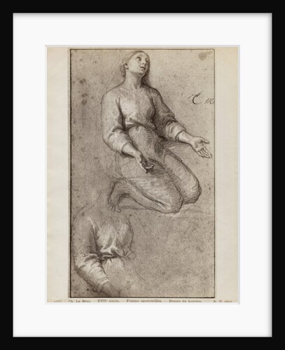 Kneeling woman by Charles Le Brun