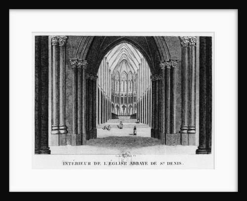 Basilica Saint-Denis, interior view, 1818 by Louis Francois Couche