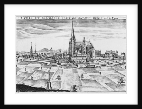 Town and memorable abbey of Saint-Denis by French School