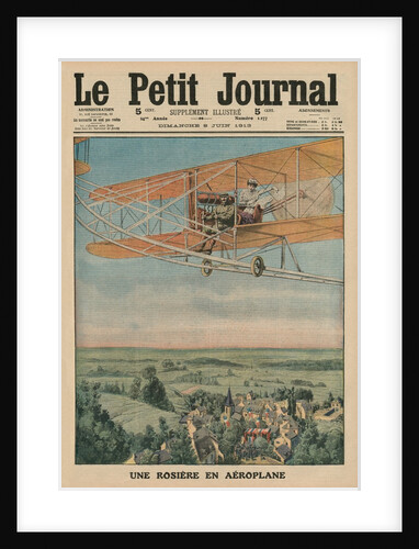 A virtuous maiden on an airplane by French School