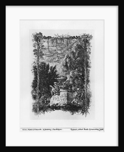Frontispiece illustration from 'Fables' by Hippolyte de Thierry-Faletans 1868 by Rodolphe Bresdin