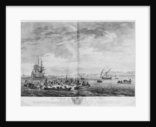 La Madrague or tuna fishing, view of the Bay of Bandol by Claude Joseph (after) Vernet