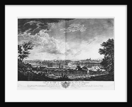 View of the Town and Port of Bayonne seen from halfway down the citadel by Claude Joseph (after) Vernet