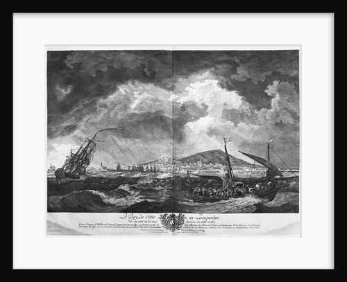 The Port of Cette in Languedoc seen from the sea behind the isolated jetty, series of 'Les Ports de France' by Claude Joseph Vernet