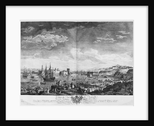 Entrance to the Port of Marseille, seen from the mountain called Tete de More by Claude Joseph (after) Vernet