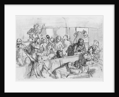 Album of the Siege of Paris, Third Class Carriage by Gustave Dore