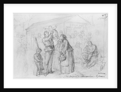 Album of the Siege of Paris, National Guards at the Ramparts during the day by Gustave Dore