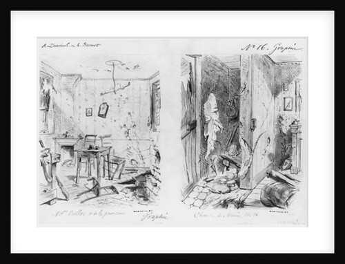 Album of the Siege of Paris, Maison Caillot rue de la Procession, Chaussee du Maine by Gustave Dore