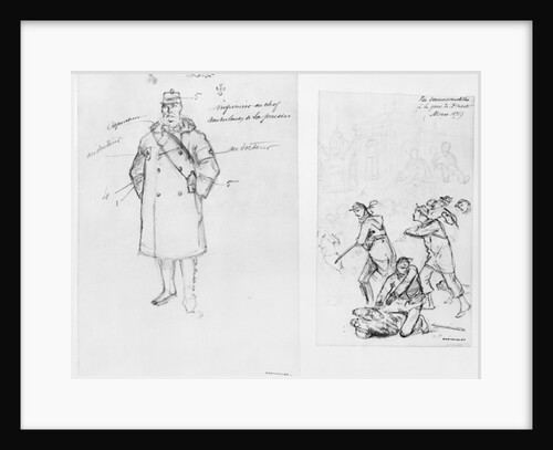 Album of the Siege of Paris, Ambulance man, the last troops at the station of Brest, 1871 by Gustave Dore