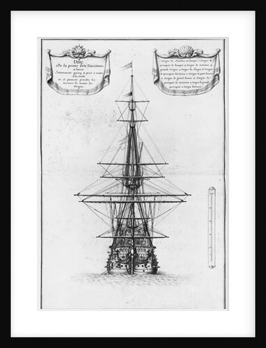 row of a vessel at anchor by French School