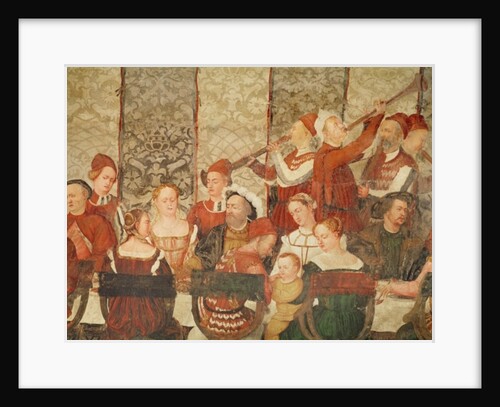 Guests at the Banquet Given by Bartolomeo Colleoni for King Christian I of Denmark at the Castle of Malpaga in 1474, 1520-30 by Girolamo Romanino