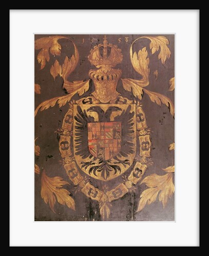 Coat of Arms of Charles V, Holy Roman Emperor, 1558 (oil on panel by Flemish School