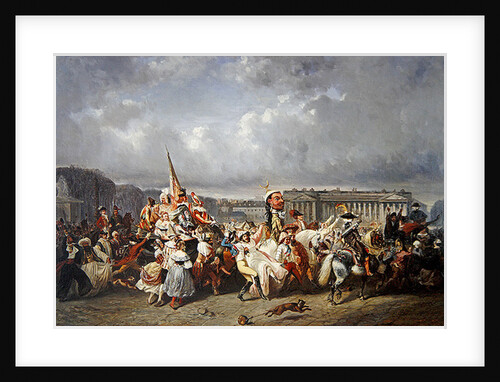 Carnival in the Place de la Concorde, Paris, c.1845 by Ernest Seigneurgens