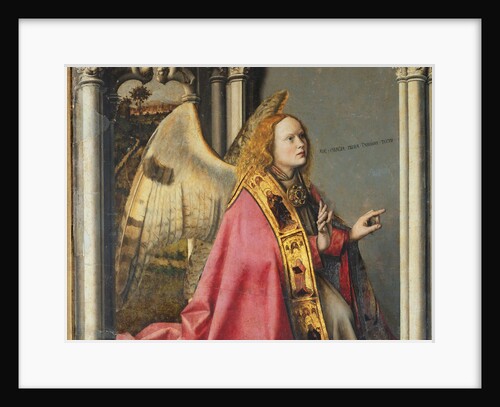 The Angel, Gabriel, making the Annunciation to the Virgin Mary, c.1445 by Master of the Aix Annunciation