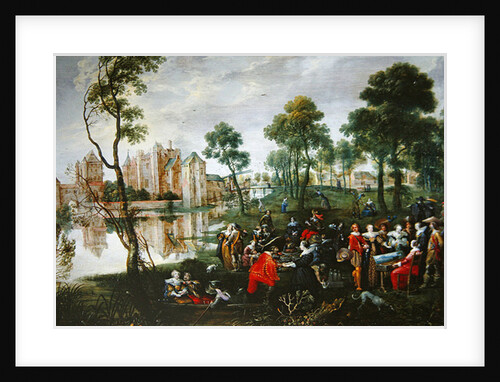 Picnic in a park by Christoffel Jacobsz van der Lamen