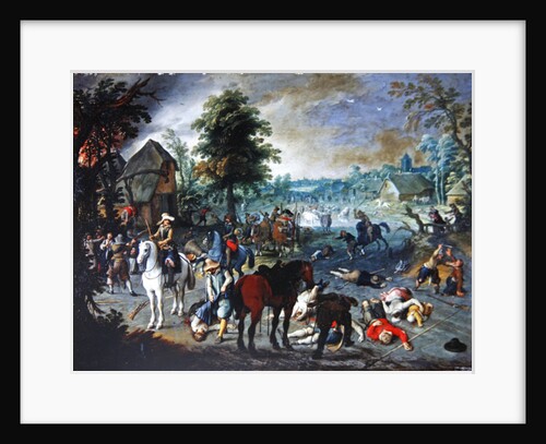 Pillage Scene in a Village by Sebastian Vrancx