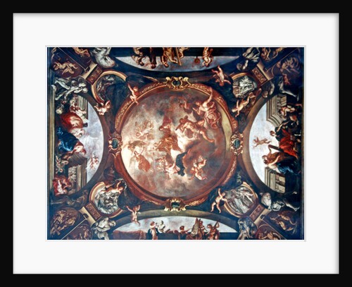 Justice Ensures Peace and Protects the Arts, study for the ceiling of the Second Chamber of Petitions of the Parliament of Paris, 1688 by Bon de Boulogne